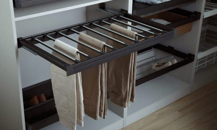 Hafele Pull Out | 600 mm Trouser Rack Kitchen Fitting and 9 Adjustable Braces - Buy at Best Price in India