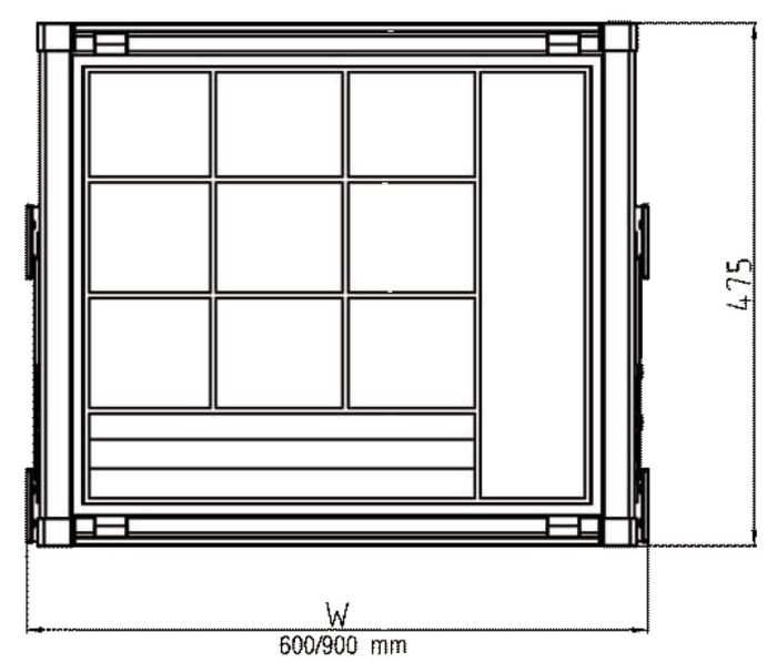 Hafele Pull Out Storage Box | with Felt Organiser Frame Interior