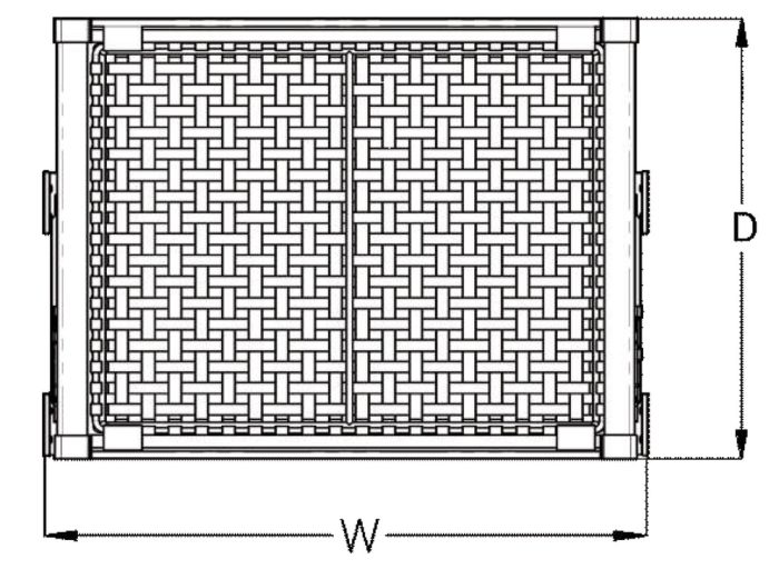 Hafele Pull Out PVC Rattan Basket | Aluminium Frame and Rattan Interior for 30 kg (807.96.354)