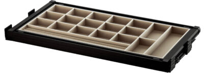 Hafele Pull Out Storage Box | with Felt Organiser Frame Interior