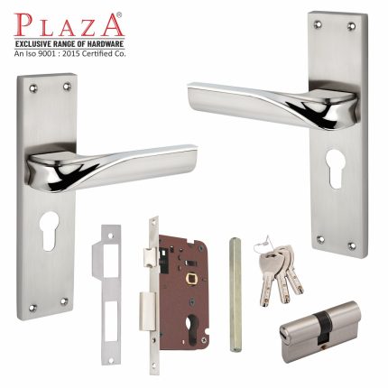 Plaza Burlin Handle Set, SS, Cylindrical Lock
