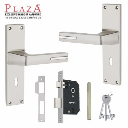 Plaza Rubin Handle Set, SS, Lever Lock