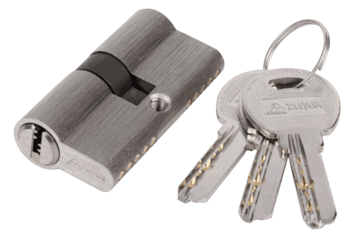 TAITON Euro Profile Cylinder with Both Side Keys | Computer Keys (TMC-22-K2K-N)
