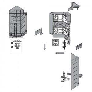 Blum Space Corner SYNCROMOTION Set - Height D