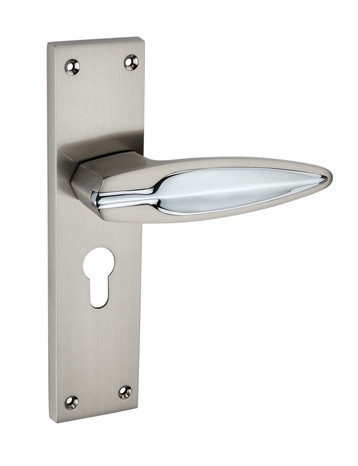 Georgia Model Leaf Mortise Door Handle Set With Cy/Ky Lock Set