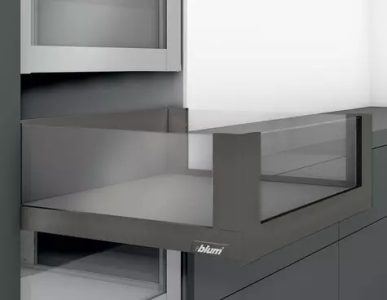 Blum Orion Grey Matt LEGRABOX Free 40 Kg Capacity Inner Drawer With Design Element - Height C (177 mm)