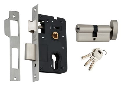 Shrida Brass Mortise 60 mm Pin Cylinder Lock Set