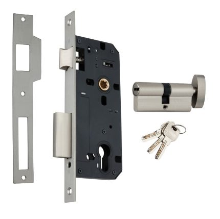 Shrida Brass Mortise Cylinder Lock Set