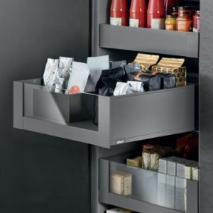 Blum Orion Grey Matt LEGRABOX Pure 40 Kg Capacity Inner Drawer With Design Element - Height C (177 mm)