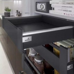 Hettich ArciTech Anthracite steel Modular Drawer System with 40 Kg capacity, price