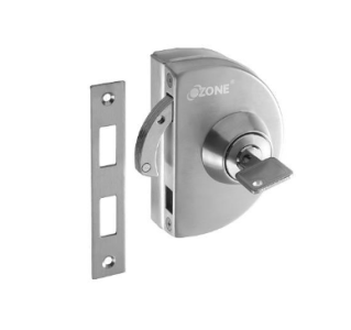 Ozone Glass Door Lock with Strike Plate (OPL-4A-N-S STD) SSS