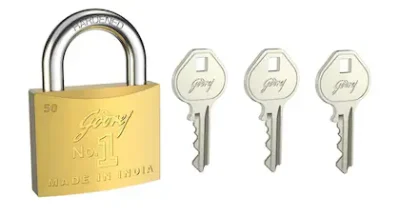 Godrej Padlock Main Door Lock for Home | Solid Brass Finish | Gold