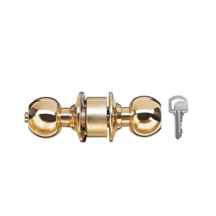 Godrej Classic Cylindrical Golden Round Lock | Brass Key | 60mm