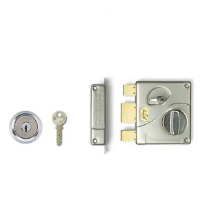 Godrej Rim Lock Tribolt Ultra | 1CK Deadbolt | Satin Nickel Finish | Stainless Steel