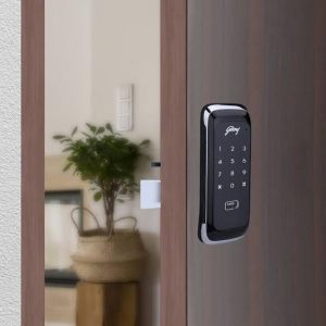 Godrej Advantis Digital Door Locks - Rimtronic RF Smart Lock for Wooden Door | 2 in 1 Access | PIN Access | RFID Card | Black, price