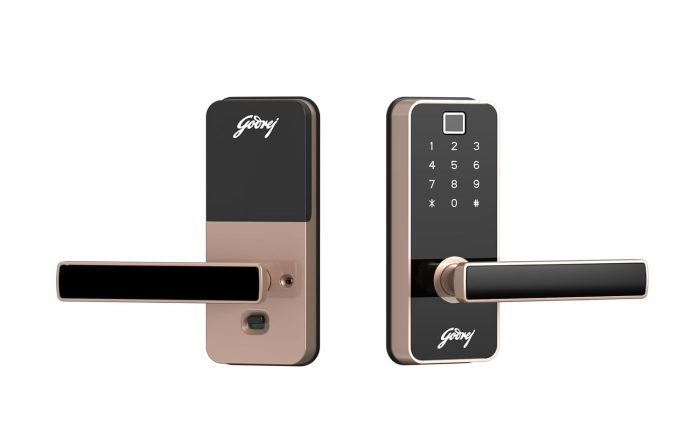 Godrej Steel Smart Door Lock I Catus Touch Pro I 3 In 1 Access Price | Godrej rose gold door lock