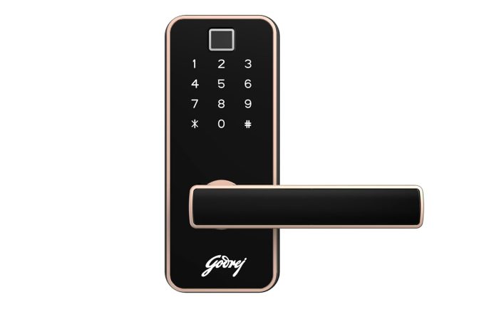 Godrej Steel Smart Lock I Catus Touch Pro I 3 In 1 Access | Godrej rose gold door lock