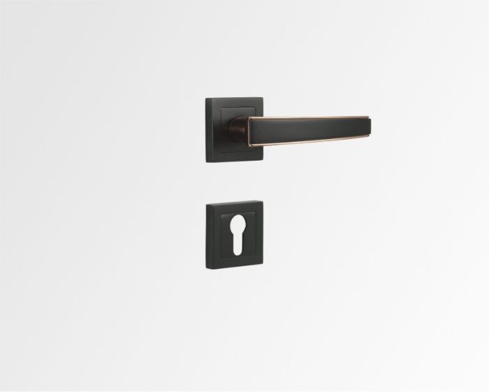 Godrej Mortise Door Handle Lock I NEH 19-1 CK I Matte Black Rose Finish