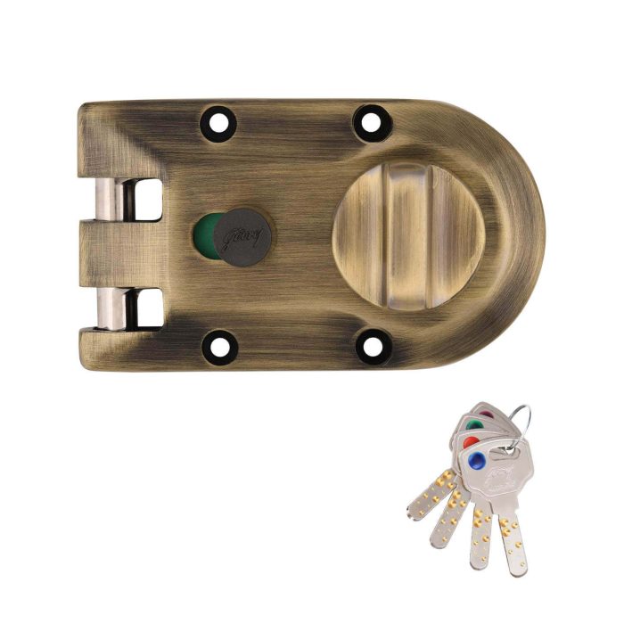 Godrej Ultra XL+ Vertibolt 1CK Door Lock | Antique Brass | Gold