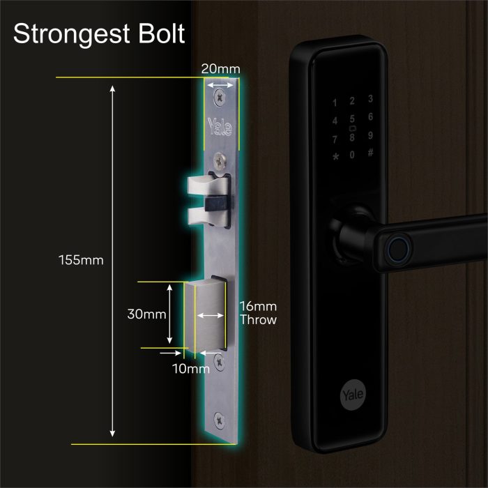 Yale Lock Smart YDME 50NxT | Brown | Black Multiple Access Modes