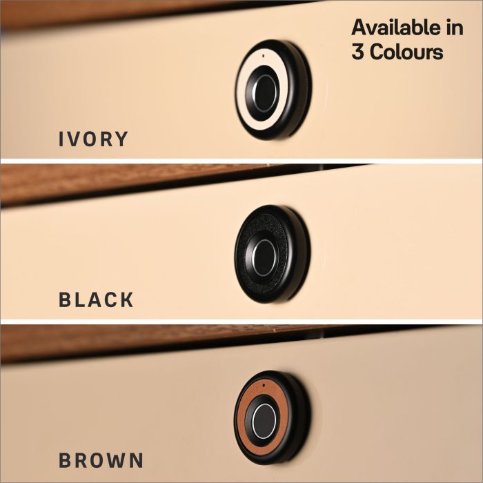 Yale Biometric YLDRPB- BL | Smart Premium Furniture Lock | Black, Brown, Ivory