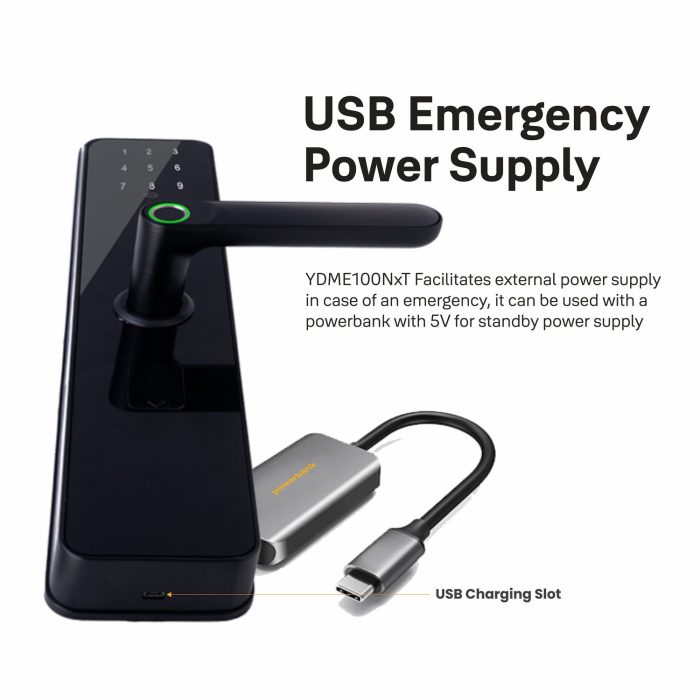 Yale Lock Smart YDME 50NxT | Brown | Black Multiple Access Modes