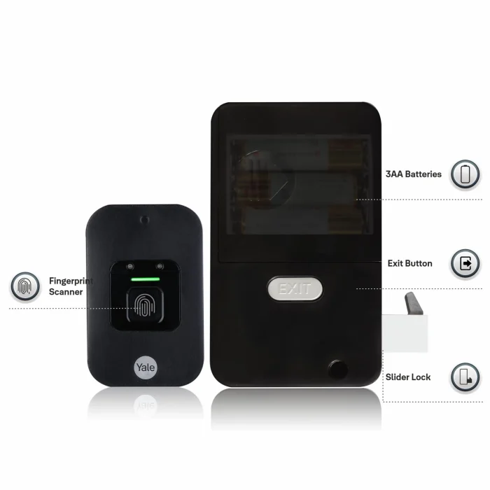 Yale Sliding Door Lock | FP-SL-F-B-02 | Fingerprint | Black - Buy at Best Price in India