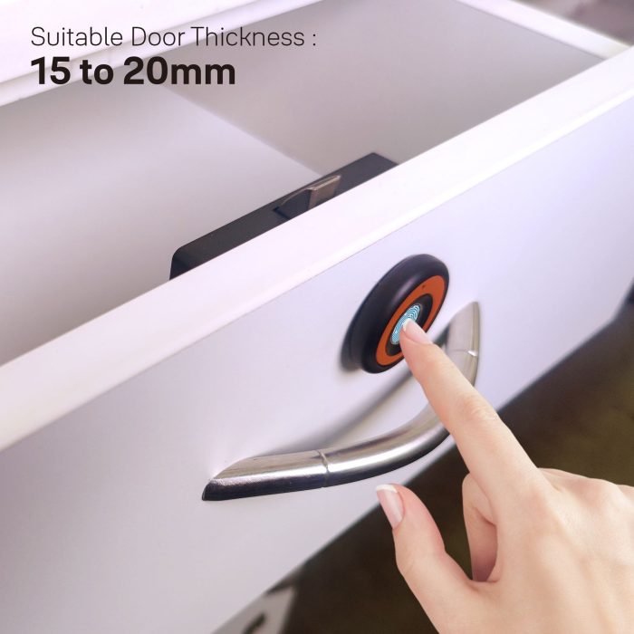 Yale Biometric YLDRPB- BL | Smart Premium Furniture Lock | Black, Brown, Ivory