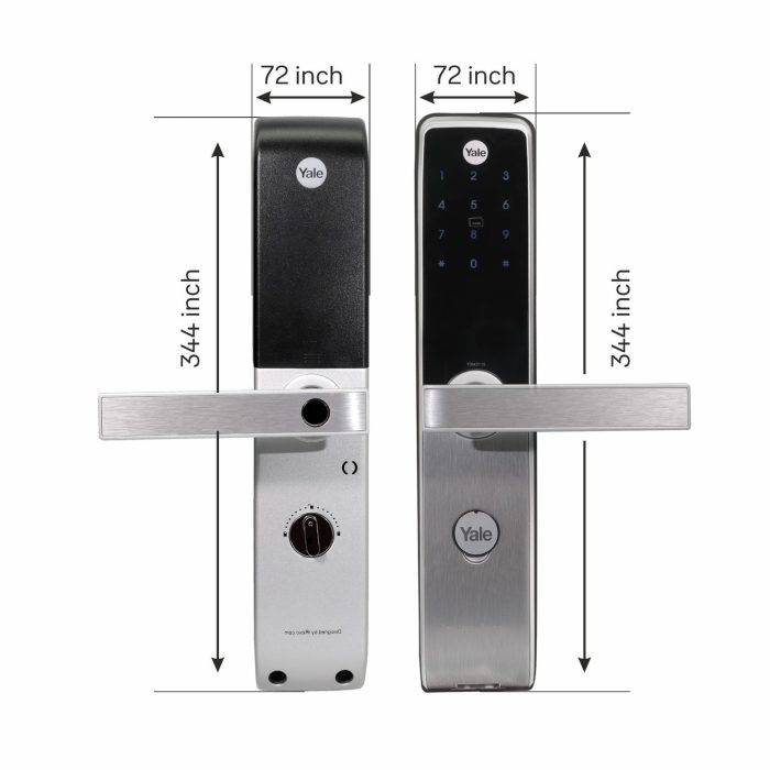 Smart Door Lock Yale YDM 3115 AV Series- | Silver with PIN | RFID and Mechanical card
