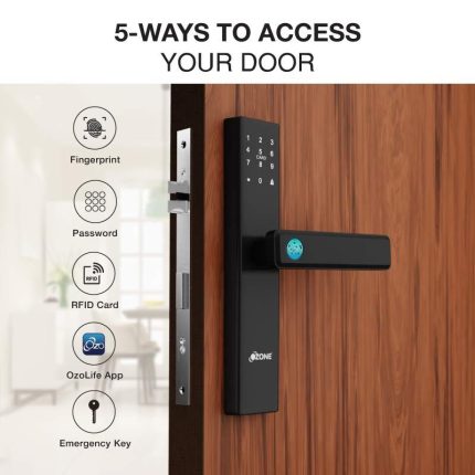 Stainless Steel Ozone Morphy Life Lite Smart Door Lock for Home in Black finish price
