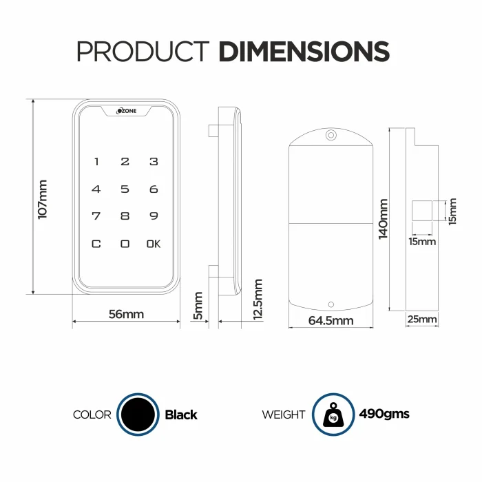 Ozone 201 Smart Furniture Lock