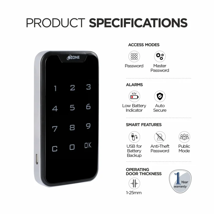 Ozone 201 Smart Furniture Lock