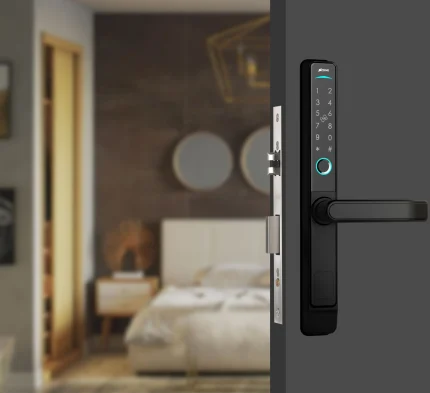 Black Ozone Narrow Style Fingerprint Wi-Fi Smart Door Lock/Locks gallery for swing doors/ home price
