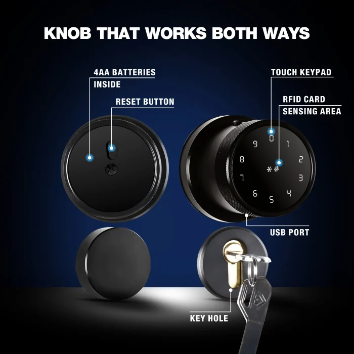 Ozone Oracle Smart Lock with Rose Plate