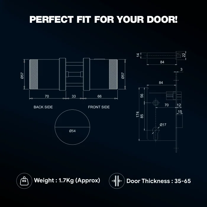 Ozone Oracle Smart Lock with Rose Plate