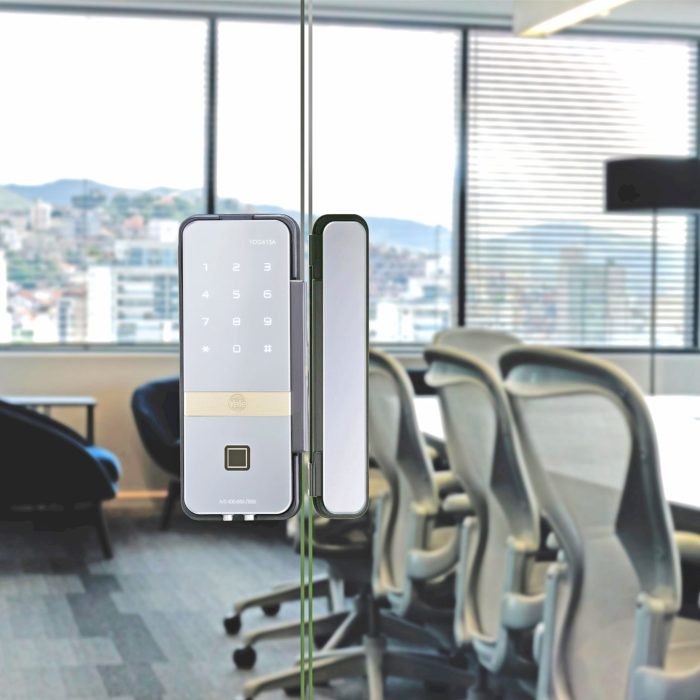 Buy Yale Biometric Lock YDG 413 GL | Smart Glass Door Locks in India | Silver