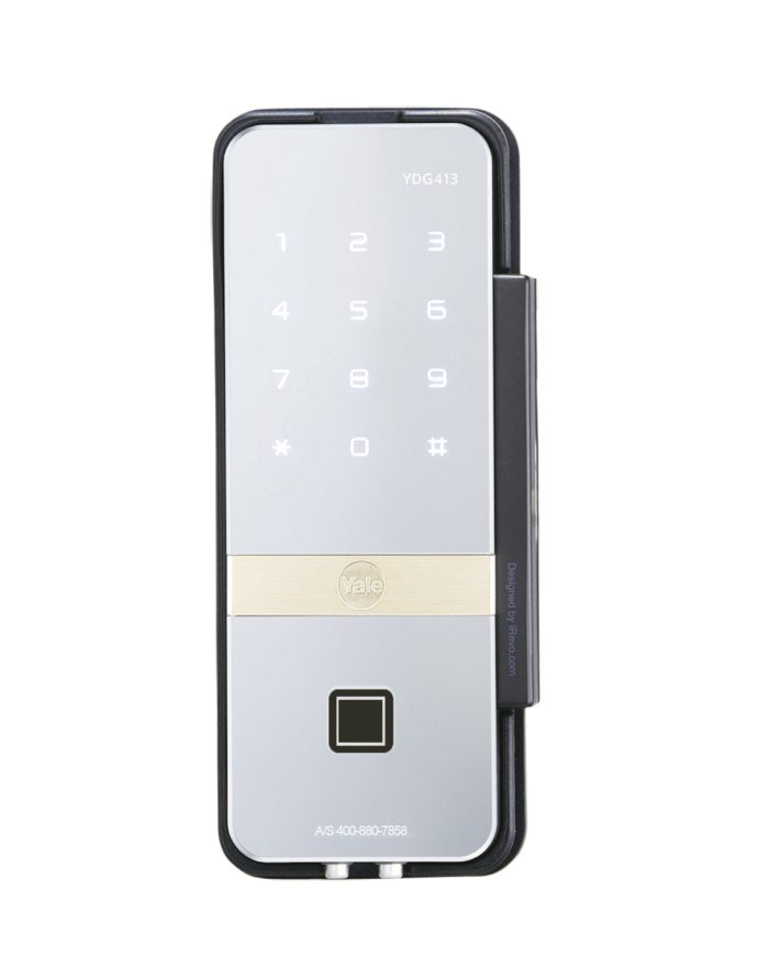 Buy Yale Biometric Lock YDG 413 GL | Smart Glass Door Lock | Silver