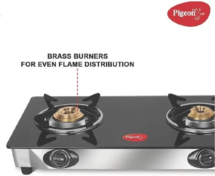 Pigeon Ayush 2 Burner Glasstop Gas Stove 2