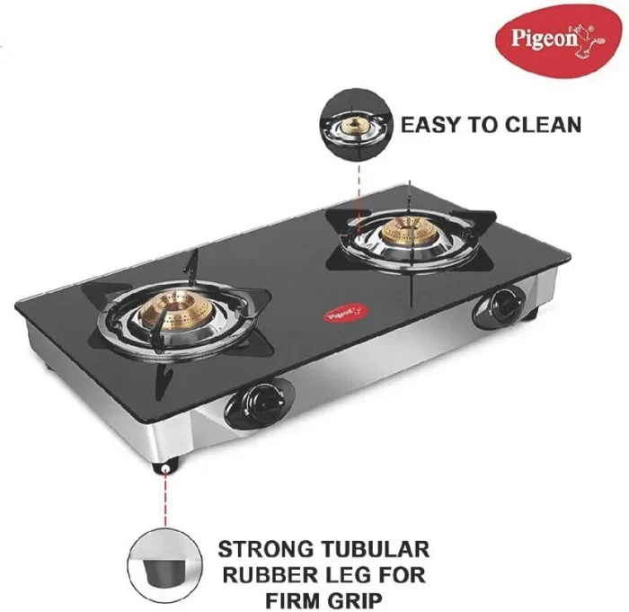 Pigeon Ayush 2 Burner Glasstop Gas Stove 3