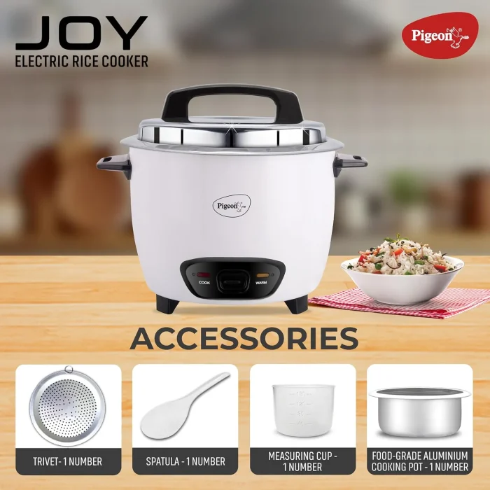 Pigeon Electric Rice Cooker Joy Unlimited 1.8L DX (Single Pot)