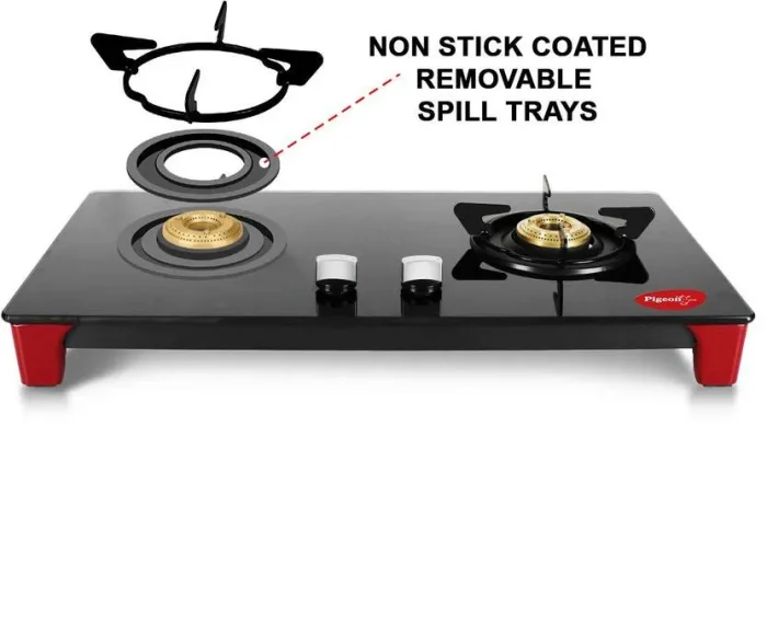 Pigeon Infinity 2 Burner Gas Stove with Glass Top