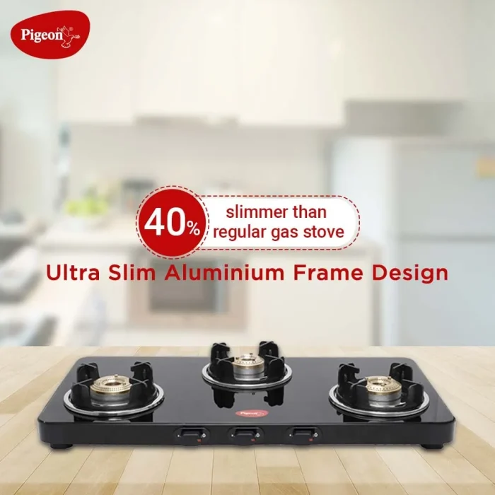 Pigeon Ultra Slim Gas Stove with 3 Burners