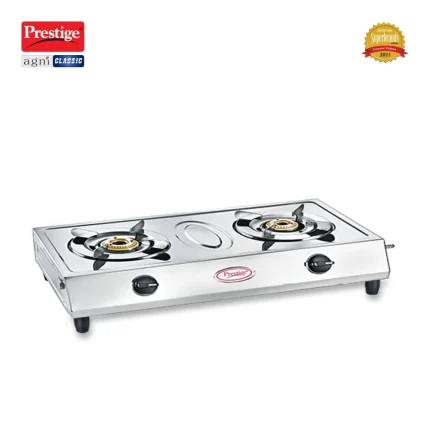 Prestige 2 Burner Gas Stove | Agni Classic | Stainless Steel