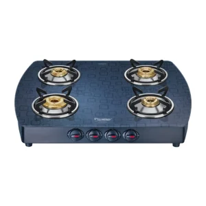Prestige Gas Stove with 4 Burners Premia Schott Glass - GTS 04 (D)