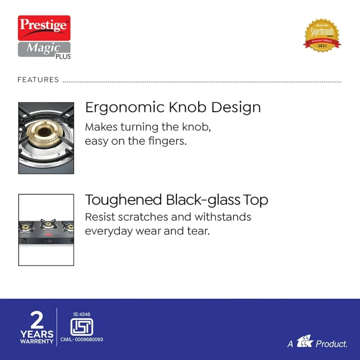 Prestige Magic Plus Gas Stove GTMP-03 3 Burner