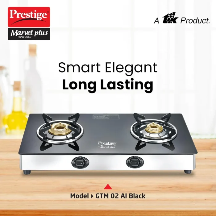 Prestige Marvel Plus Manual Stainless Steel 2 Burners Gas Stove