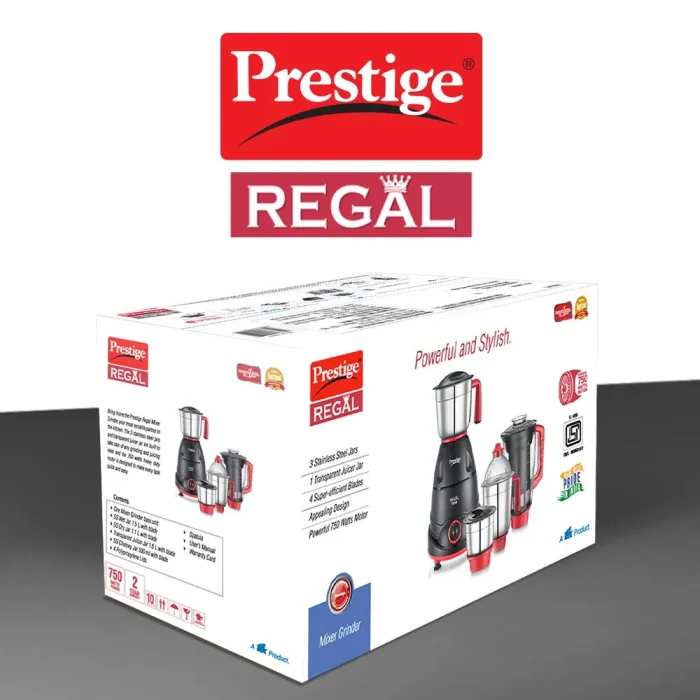 Prestige Regal Mixer Grinder - 4 Jar 750 W