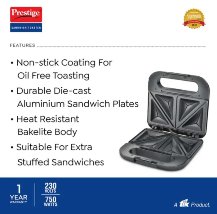 Prestige Sandwich Toaster - PSDP 03