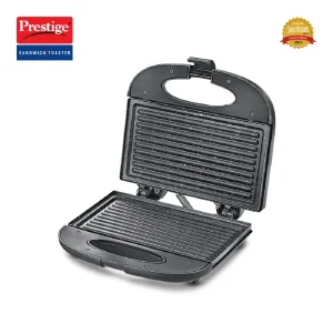 Prestige Spatter Coated Sandwich Toaster with Fixed Grilled Plate - PGFSP