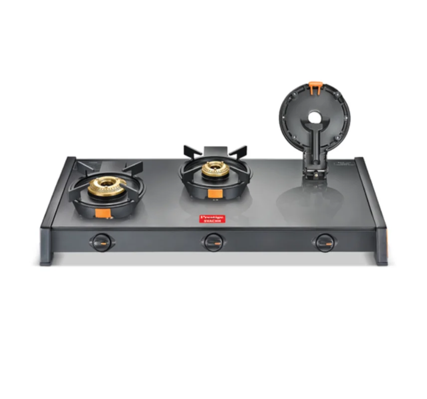 Prestige Svachh 3 Burner Gas Stove | Glasstop | Black